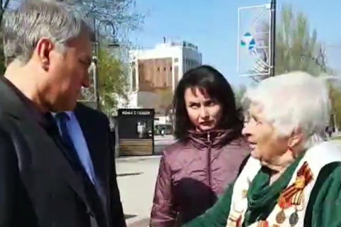 Саратовская бабушка пообещала побить Володина палкой