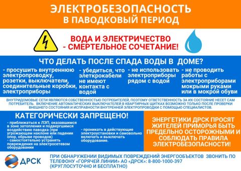 Хабаровские электрические сети напоминают о правилах электробезопасности в период паводка