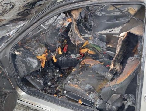 Автостоянка загорелась в Приморье