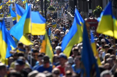 В Киеве прошла акция за мир после задержания военного ВСУ