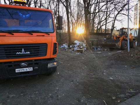 Стихийные свалки ликвидируют во Владивостоке