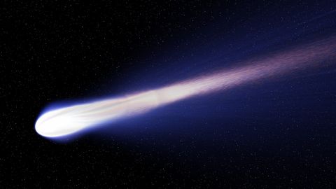 Небо в День влюбленных пронзит сияющая комета из ледяного облака Оорта