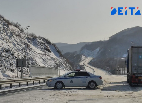 Массовый вылет автомобилей в кювет попал на видео в Приморье