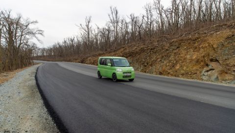 Дорога на острове Русском стала асфальтовой