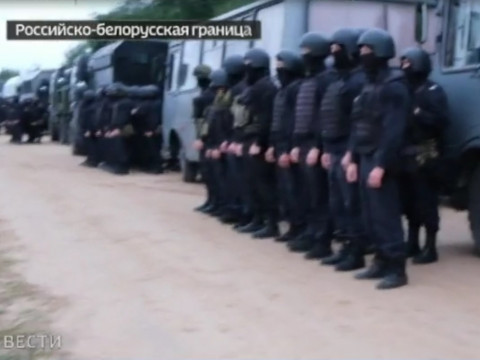 Российские силовики обнаружены на белорусской границе