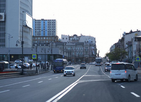 Схема движения меняется в центре Владивостока