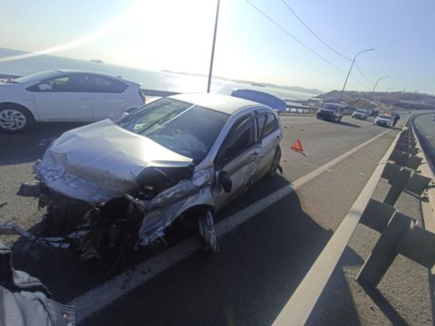 Одной из аварий на объездной трассе Владивостока заинтересовалась полиция