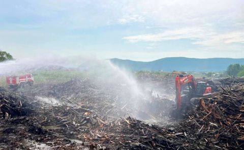 Прокуратура выяснит причину пожара на территории лескомплекса «Энергия» в Богуславце