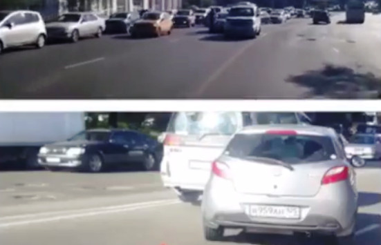 Дорога в центр Владивостока заблокирована  