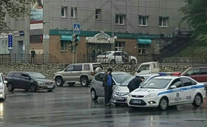 Проезд в центр города заблокирован