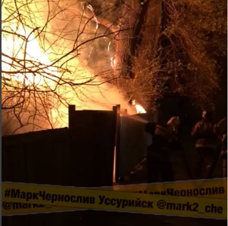 В Приморье сгорел дом (ВИДЕО)