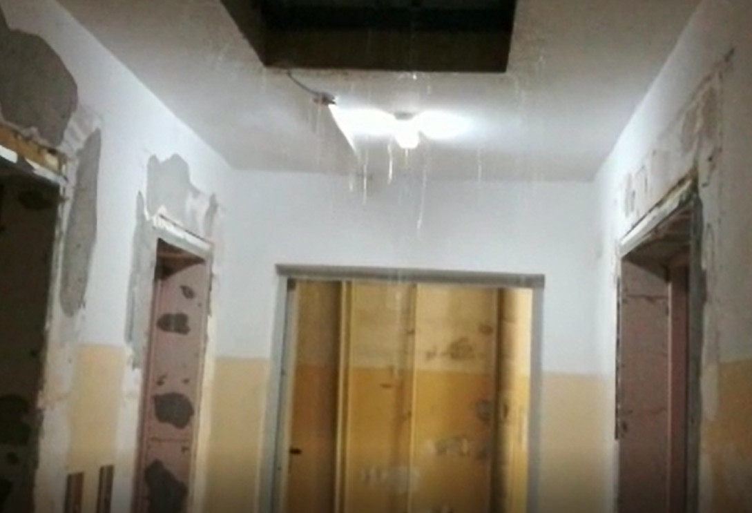 Новостройка не выдержала ливня во Владивостоке