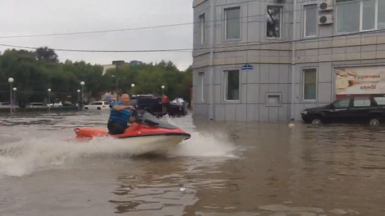 Пир во время чумы: уссурийцы развлекаются даже во время водного апокалипсиса (видео)