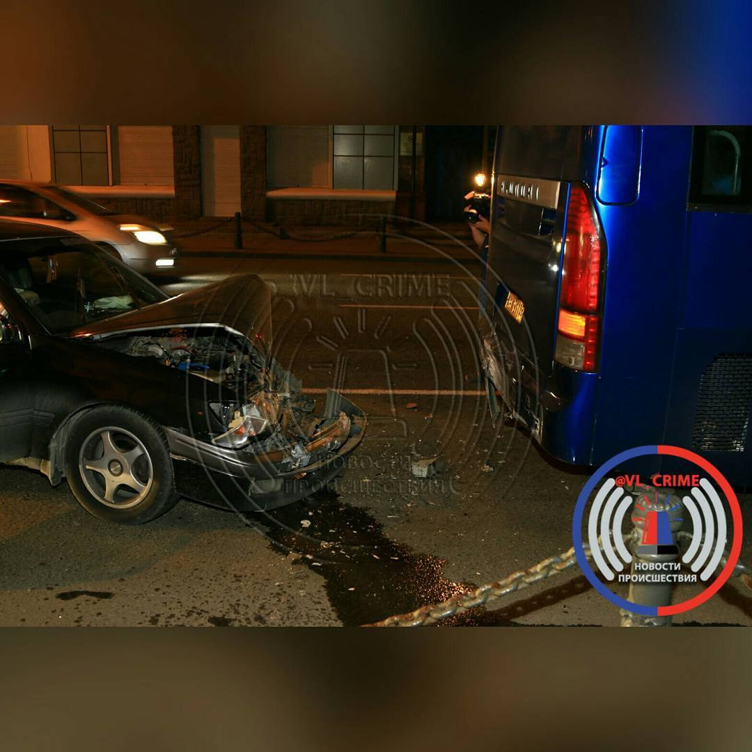 ДТП с участием автобуса произошло во Владивостоке