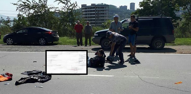 Мотоциклисту оторвало ногу в Находке (фото)