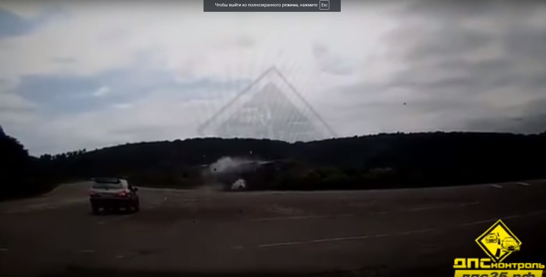 Жуткая авария с жертвами в Приморье попала на видео (видео)