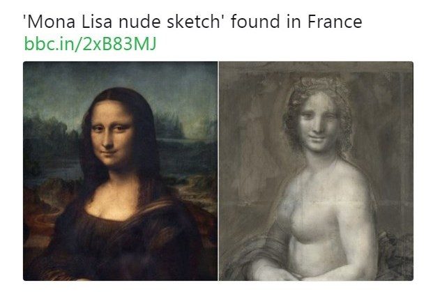 Портрет обнаженной Моны Лизы нашли во Франции