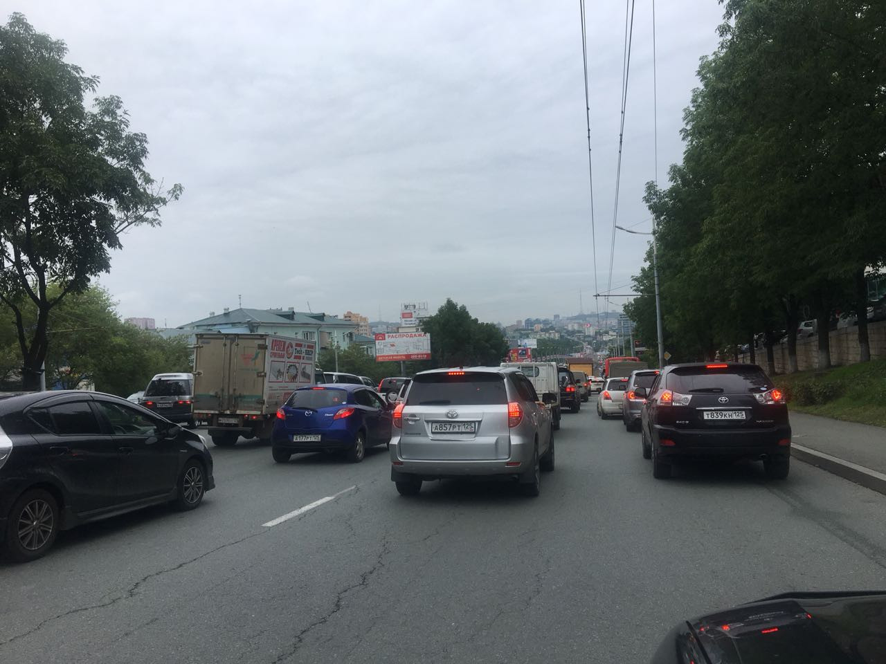 Пробка парализовала утренний Владивосток