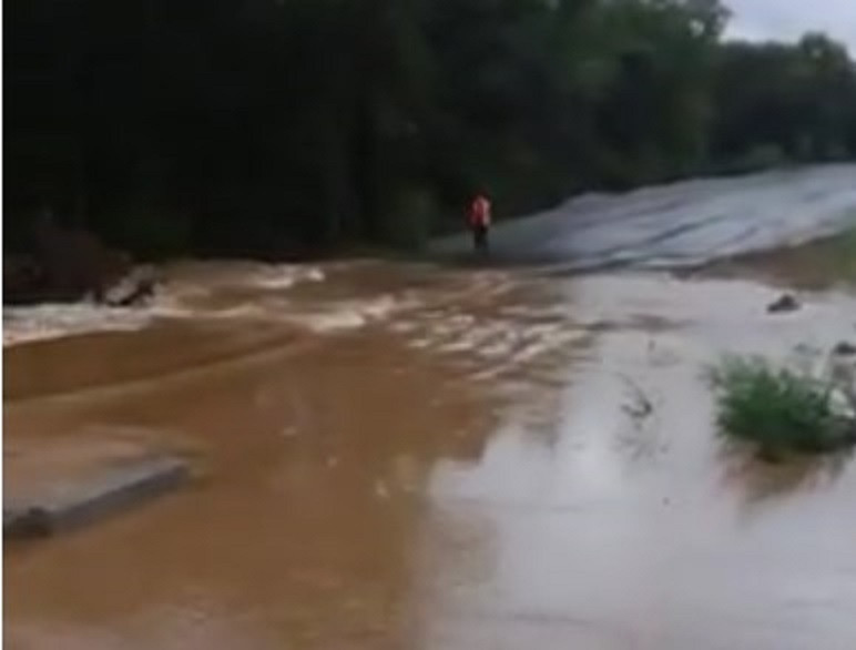 Река "взбунтовалась": потоки грязи перекрыли мост в Приморье