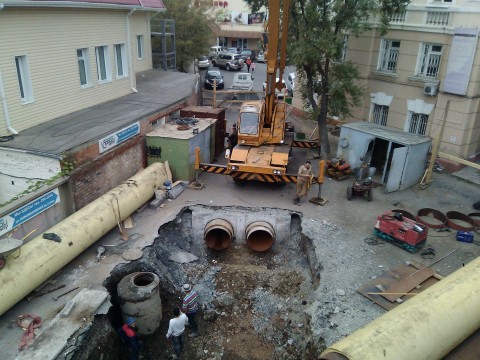 Крупнейший ремонт теплотрасс ведут во Владивостоке