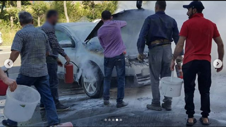 Дорогое авто сгорело во Владивостоке у всех на глазах