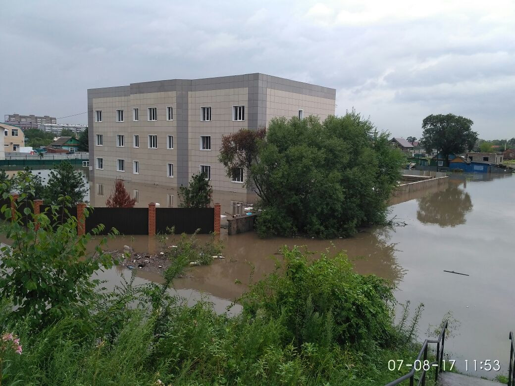 Водные массы вновь атаковали Уссурйиск