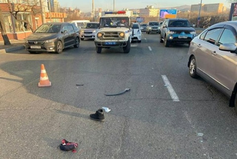 Пешеход не успел перебежать городскую магистраль