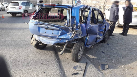 Пять автомобилей пострадали в массовом ДТП
