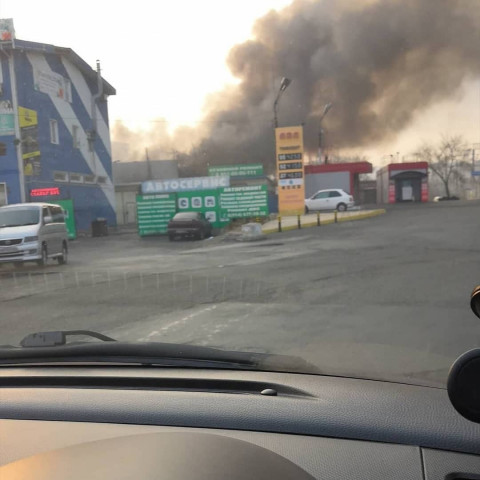 Пожар произошел в районе автовокзала