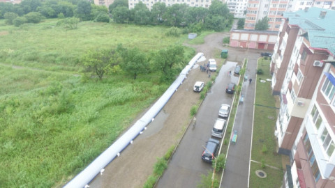 Мобильные дамбы ставят в Уссурийске