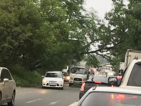 Фото: пробка образовалась в столице вечером