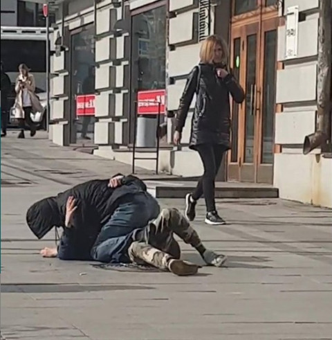 В центре столицы разгорелась драка