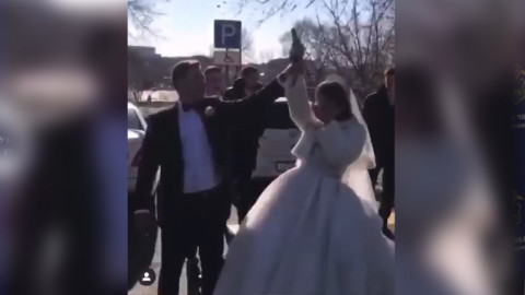 Задержаны молодожены, стрелявшие возле ЗАГСа