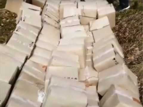Коробки вакцины от гриппа нашли в российском лесу
