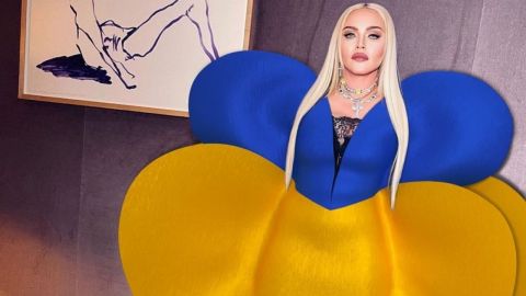 Мадонна пожевала украинский флаг и выплюнула