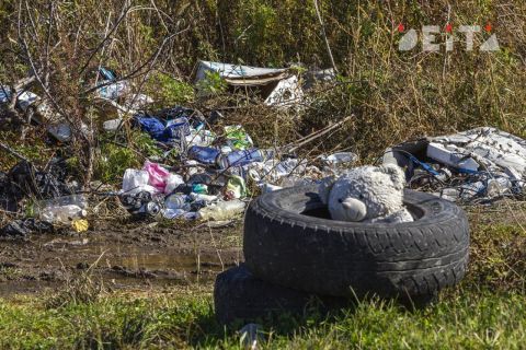 Двор во Владивостоке тонет в мусоре из-за моратория на проверки бизнеса