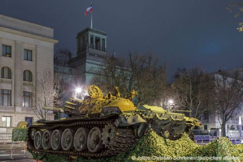 Русский танк устроил переполох в Берлине