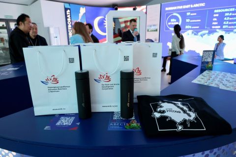 Фото-репортаж: Викторина для участников ВЭФ проходит в павильоне Минвостокразвития