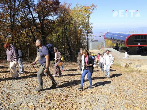 Фото-репортаж: Канатная дорога круглогодичного курорта начала работать в Приморье