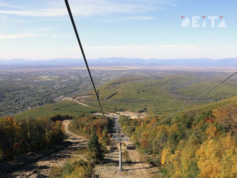 Фото-репортаж: Канатная дорога круглогодичного курорта начала работать в Приморье