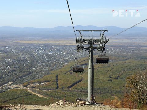 Фото-репортаж: Канатная дорога круглогодичного курорта начала работать в Приморье
