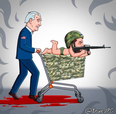 Фото-репортаж: Малыш-нацист: Зеленский стал мировой звездой язвительных карикатур