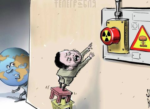 Фото-репортаж: Малыш-нацист: Зеленский стал мировой звездой язвительных карикатур