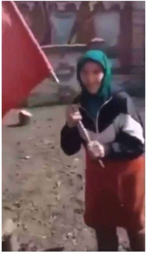 Фото-репортаж: «Отдай флаг»: бабушка с красным знаменем стала новым символом СВО