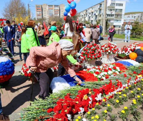 Фото-репортаж: «Восточники» и жители Врангеля отпраздновали День Победы