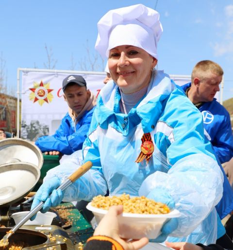 Фото-репортаж: «Восточники» и жители Врангеля отпраздновали День Победы
