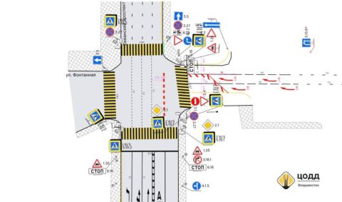 Фото-репортаж: Проблемный перекрёсток во Владивостоке сделали ещё более проблемным, зато безопасным