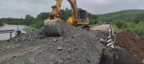 Фото-репортаж: Проезд в северные поселки восстановлен в Приморье