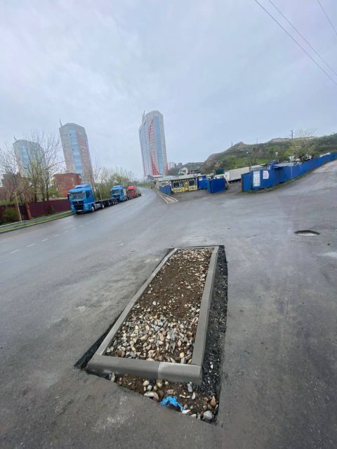 Фото-репортаж: Тротуар-рекордсмен появился во Владивостоке