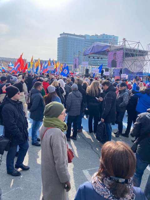 Фото-репортаж: Совет отцов принял участие в акции «Крым наш»